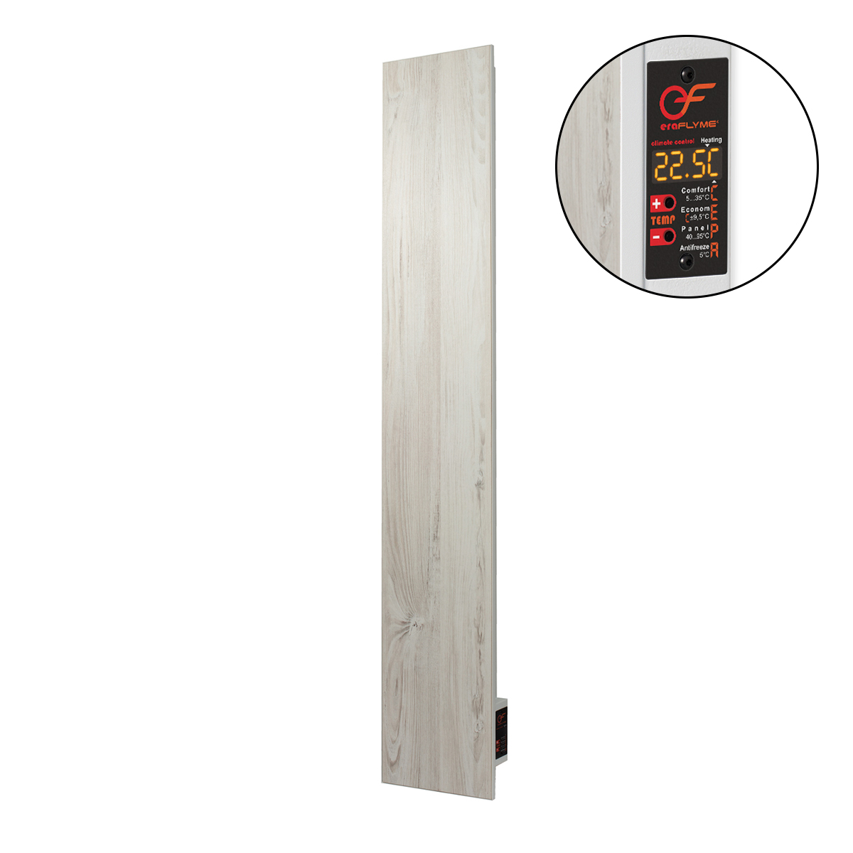 FLYME 420T біле дерево - на 9 м² керамічний обігрівач hotpro Керамічний обігрівач EraFlyme 420T біле дерево 9 м² 420 Вт купити в Україні hotpro купить в Украине хотпро
