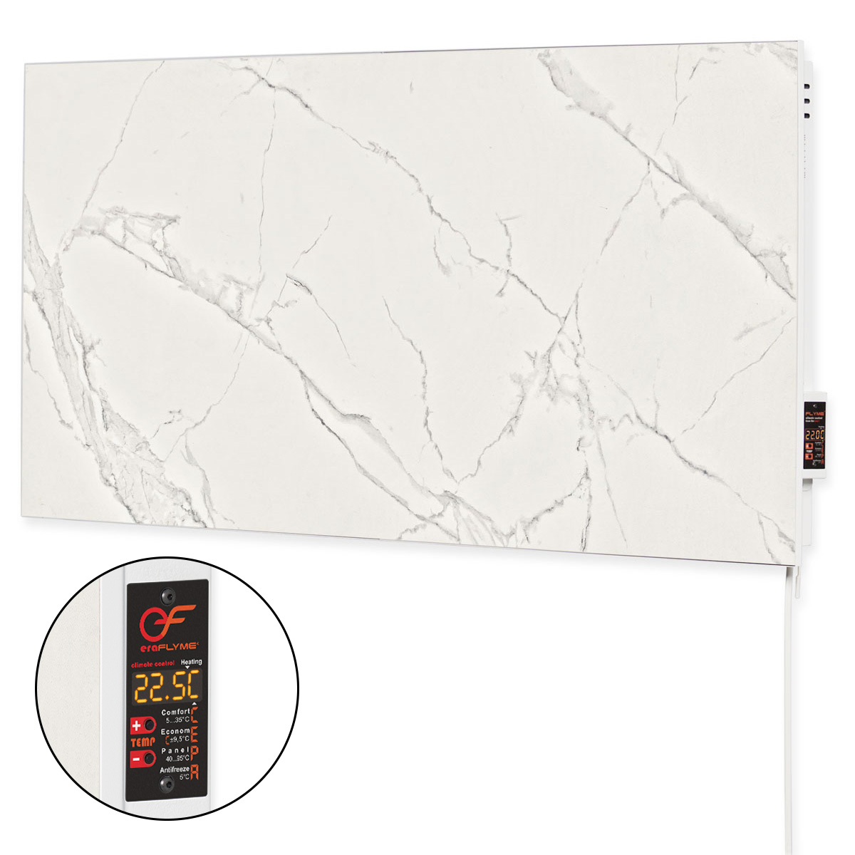 купити обігрівач Керамічна панель FLYME 1000PW білий камінь - на 20 м² керамічний з терморегулятором Керамічна панель FLYME 1000PW білий камінь - на 20 м² hotpro